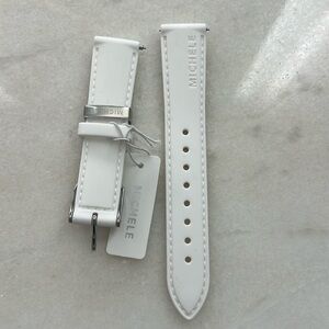 Michele 20mm white silicone watch straps